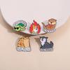 Cute Animals Enamel Pins Cartoon Toad Otters Dog Turtle Wolf Brooch Custom Bag Shirts Lapel Badges Jewelry Gift for Kids Friends