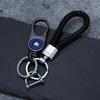 Men's High-End Woven Rope Keychain: Anti-Lost Key Ring for Cars & Motorcycles