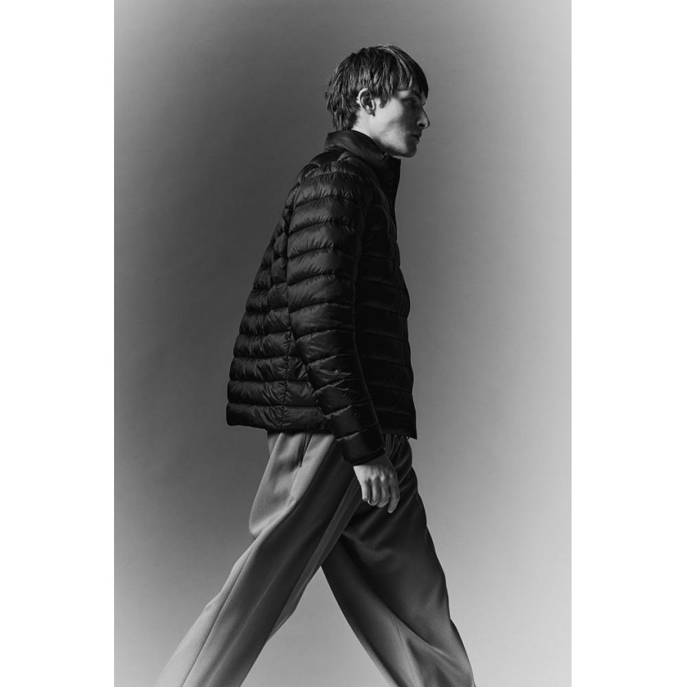 H M ligHtweigHt Puff Jacket sliM Fit Navy Blue
