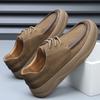 Spring and summer new men's shoes breathable retro hollow leather shoes men's trend versatile hole casual shoes