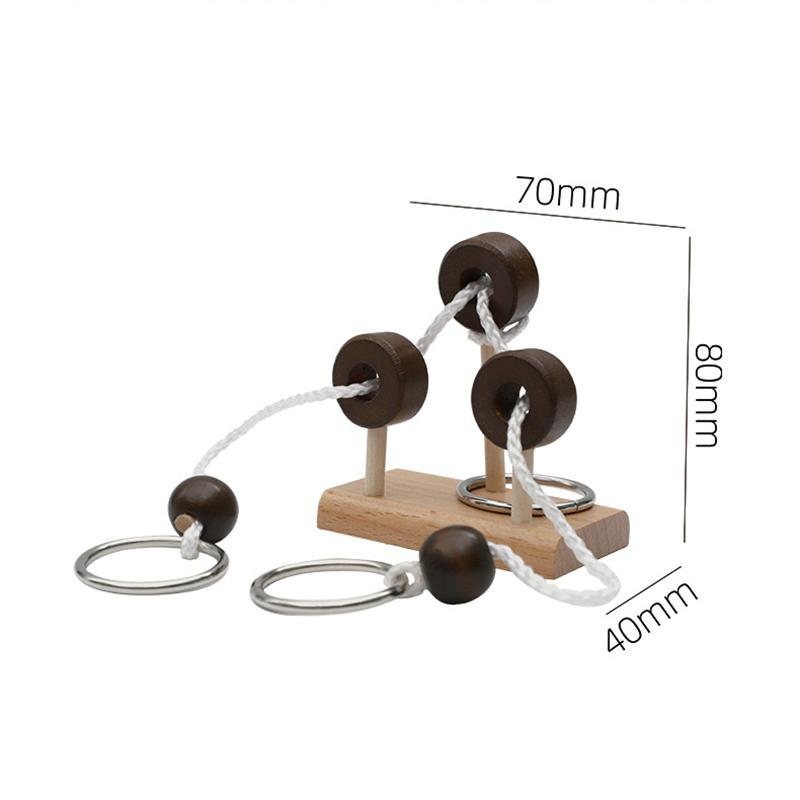 

Wooden Labyrinth Unlock Unloop Toys Logic Intelligent IQ Mind Brain Teaser Montessori Puzzles Game Stress Relief Decompression
