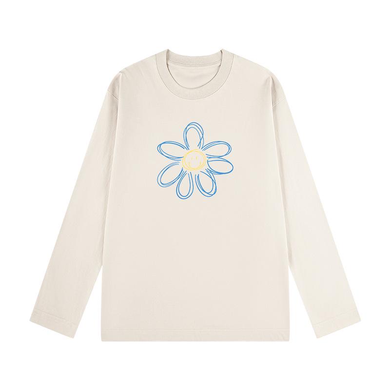 

Women s 100% Cotton Round Neck Long Sleeve T-Shirt - American Style, Slim Fit, Versatile Chic for Spring & Autumn 2025 L (52-59 kg)