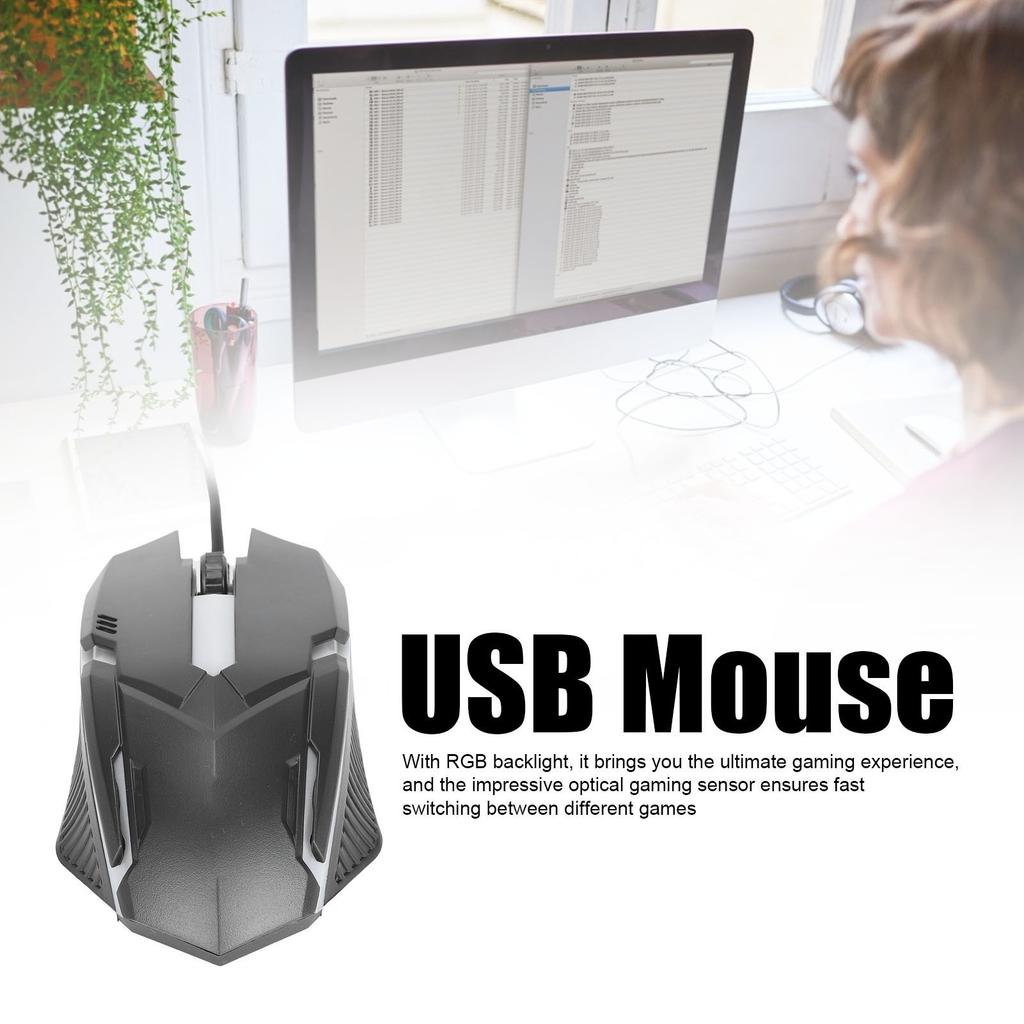 USB Mouse M3 Backlight Mode Wired Mouse  gonomic Design Comput  Mouse for   Laptop PC