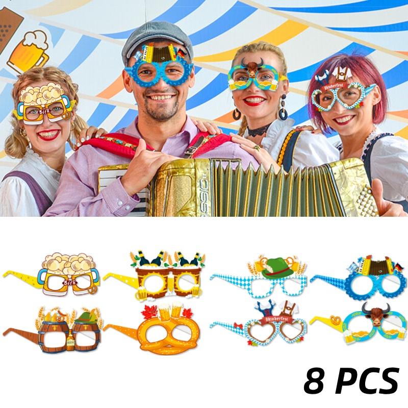 Beer Festival Photo Props Paper Glasses For Cross-border Munich Beer Festival Party Decorations Code Beer Festival Glasses)