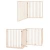 6 Piece Foldable Dog Gate 480 cm Poplar Wood