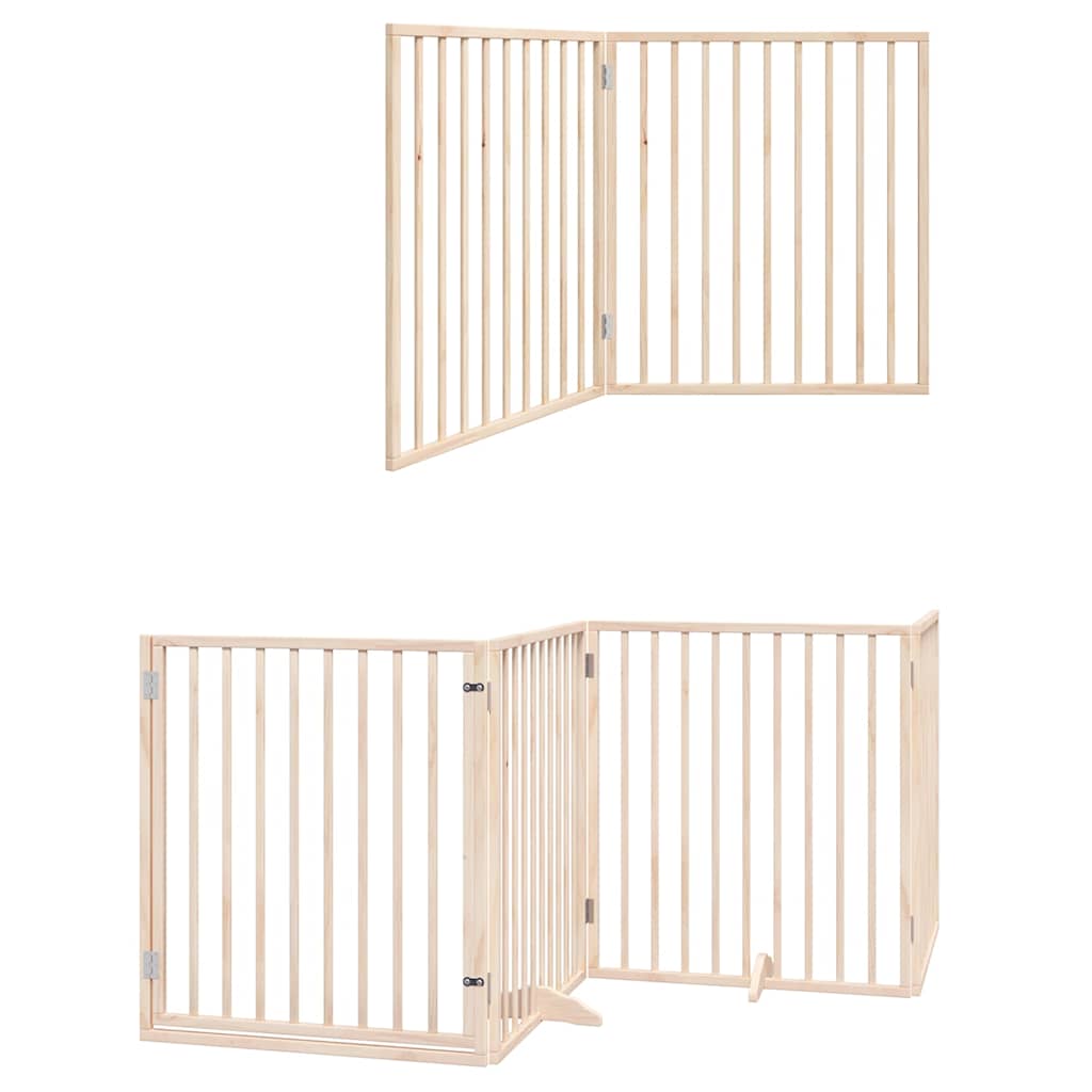 6 Piece Foldable Dog Gate 480 cm Poplar Wood