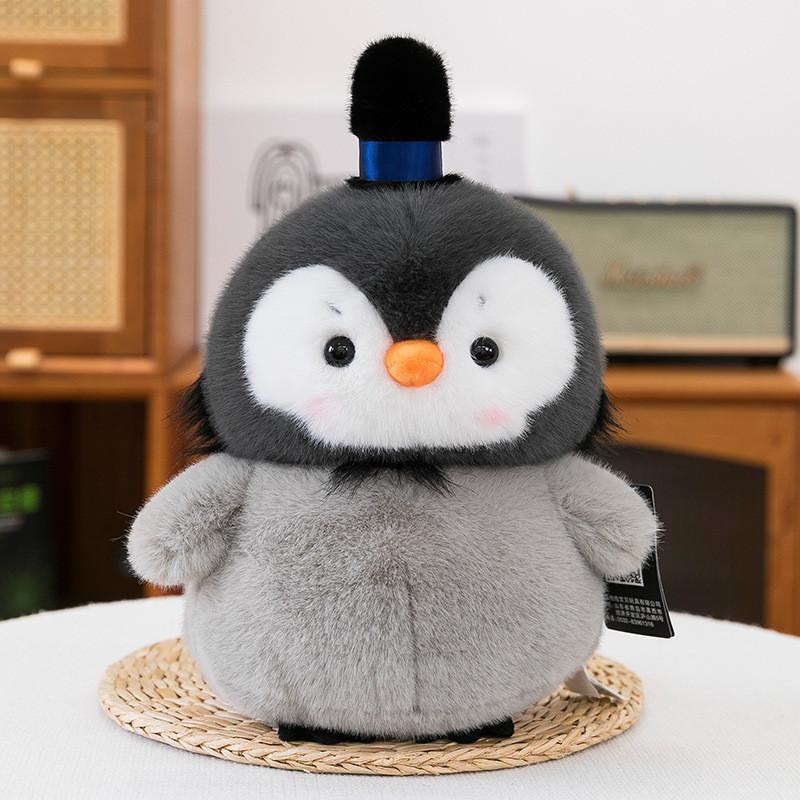 Shen Nezha And Xiaobao Hairstyle Penguin Cartoon Plush Doll For Gift Children