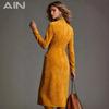 European & American Women's Slim-fit Zipper Lapel Long-sleeve Dress - 2026 Fashion Collection