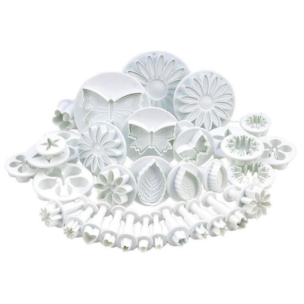 33pcs Plunger Fondant Cutter Cake Baking Tools Plastic Cake Decorating Kits Cake Decoration белый
