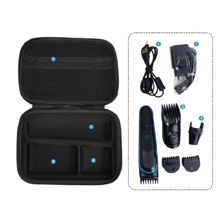 Storage Bag Travel Carry Case For MGK3020 / MGK3060 / MGK3080 Hair Clippers Holds Main Unit Attachments And Power Cord