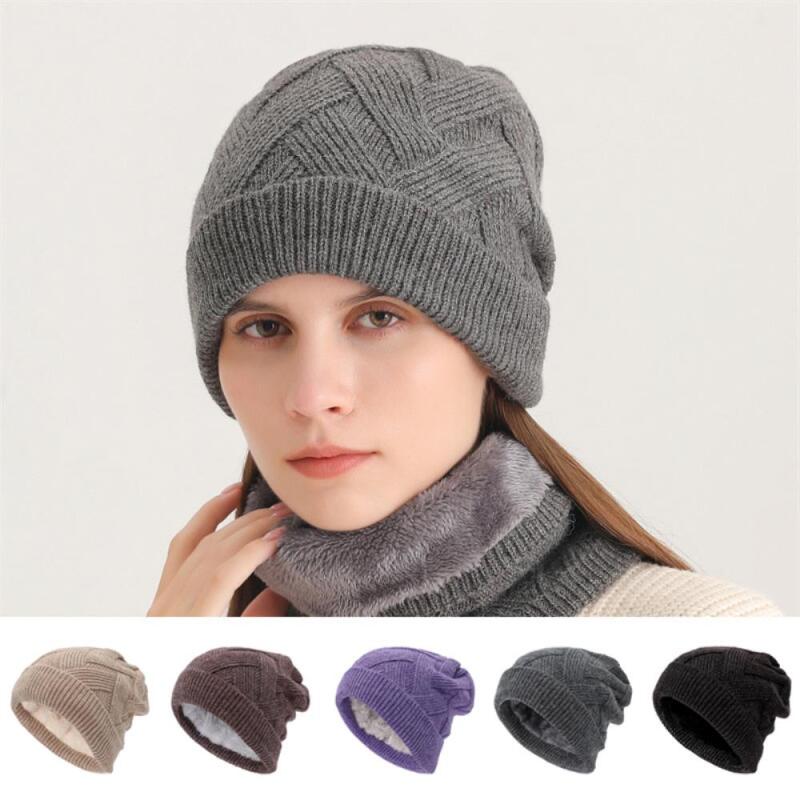 Women s Winter Item: Fur-lined Beanie Hat C6573_Beige