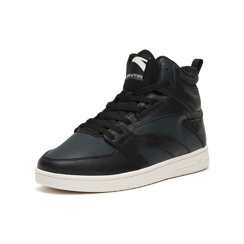 Anta Street Play Lightweight Durable Warm High-Top Skate Shoes Men Sneakers Black 112248991-2