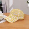 Embroidered Flower Baseball Cap Breathable Mesh Peaked Hat Fashion Visors Cap  Girls
