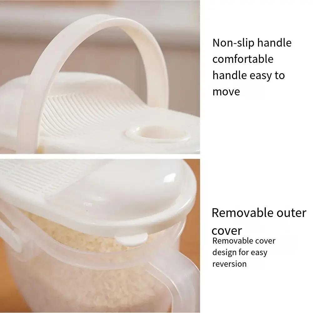 New Creative Home Kitchen Rice Washer Gadget With Handle Lazy Hand Care Sieve Plastic Washing Filter For Vegetable Rice Washing