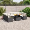 Vidaxl 11-Cz. Set da Giardino, Cuscini Rattan Nero Pe