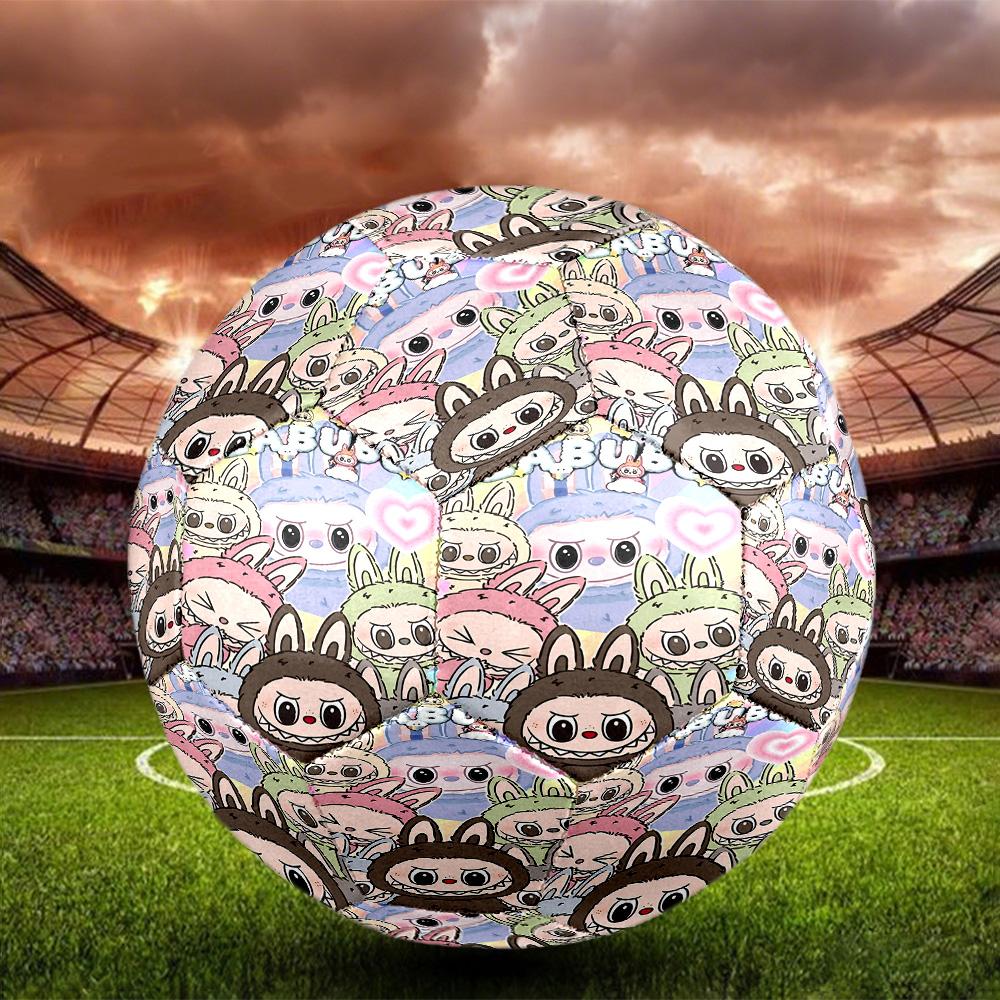 Labubu Print Size 5 Soccer Ball, Standard Match Football for Sports Game and Team Practice, Ideal Gift for Soccer Fans