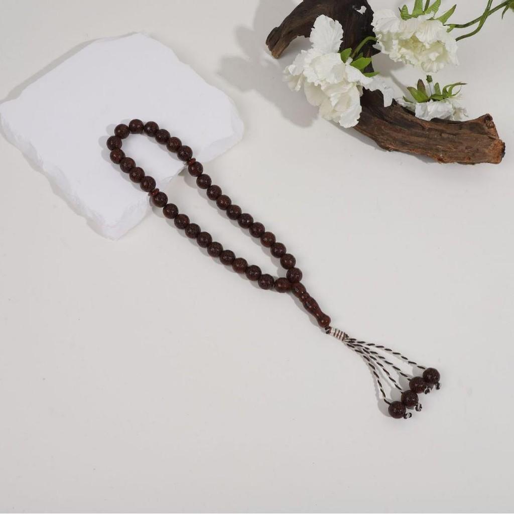 Imitation Wood 33-Bead Handheld Muslim Prayer Rosary Bracelet