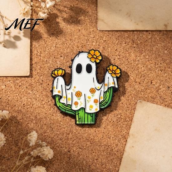 Backpack Decoration Pin Halloween Cartoon Ghost Enamel Brooch, Spooky Metal Lapel Pin, Jewelry Accessory Sweater Cardigan Coat Suit Scarf Decor,