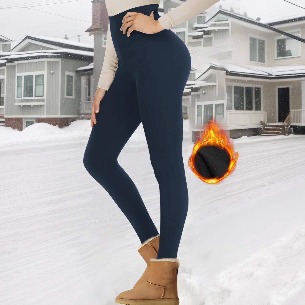 

Женские термо леггинсы с высокой талией, повседневные спортивные, с карманами, для осени/зимы S
