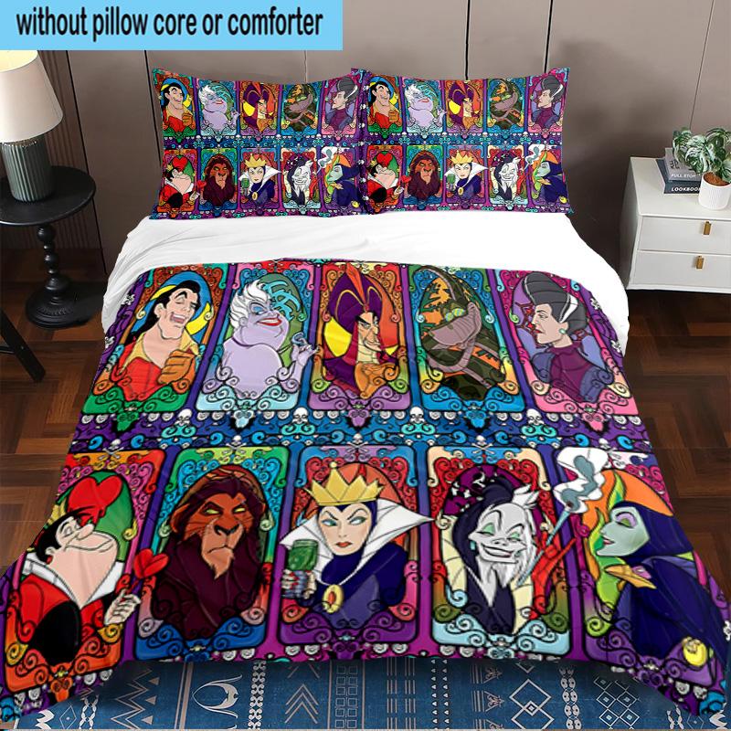 Evil Queens Collage 3PCS Bedding set,Ideal for1pc Duvet Cover And 2pcs Pillowcases Perfect for Christmas gift,Ideal for Bedroom, Dormitory