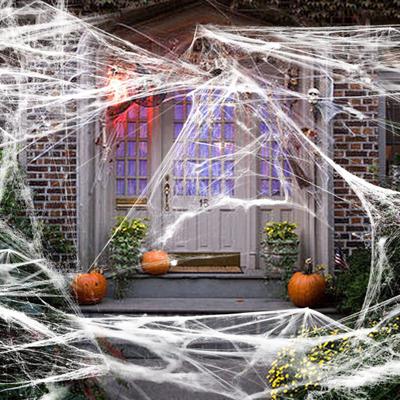 Halloween Spider Web Decorations Realistic Simulated Cobwebs with Extra Fake Spiders Spooky Halloween Decor Net for Haunted House Home Indoor Outdoor