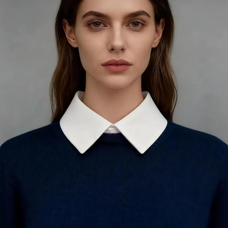 Shirt Sweater White Fake False Collar for Womens Formal Suit Neck Choker Adjustable Detachable Collar Decorative Female Necktie