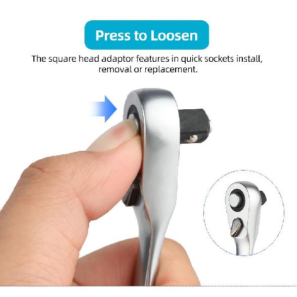 Bicycle Mini Socket Ratchet Wrench 72-tooth Double Ended Optional Screwdriver Hex Torque Spanner Car &Bike Quick Repair Tool
