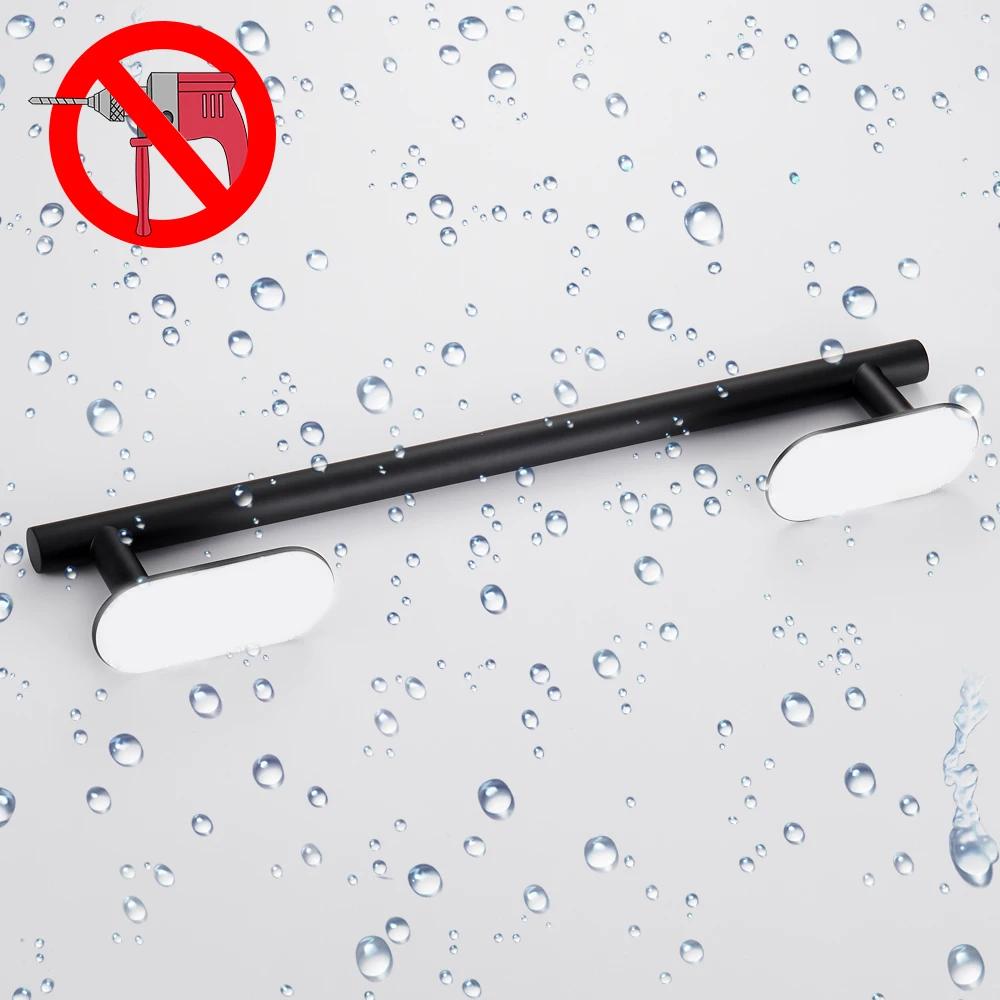 Suport pentru prosoape de baie din oțel inoxidabil de 50 cm, fără găurire, autoadeziv, pentru prosoape, montat pe perete, Suport pentru raft pentru haine, Suport pentru baie pentru acasă