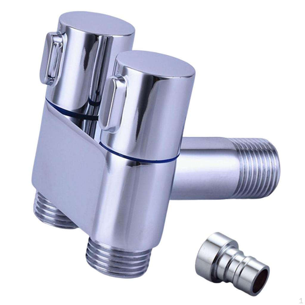 Outlet G1/2 Thread Valve for Bathtub with 3 Through Angle Stop