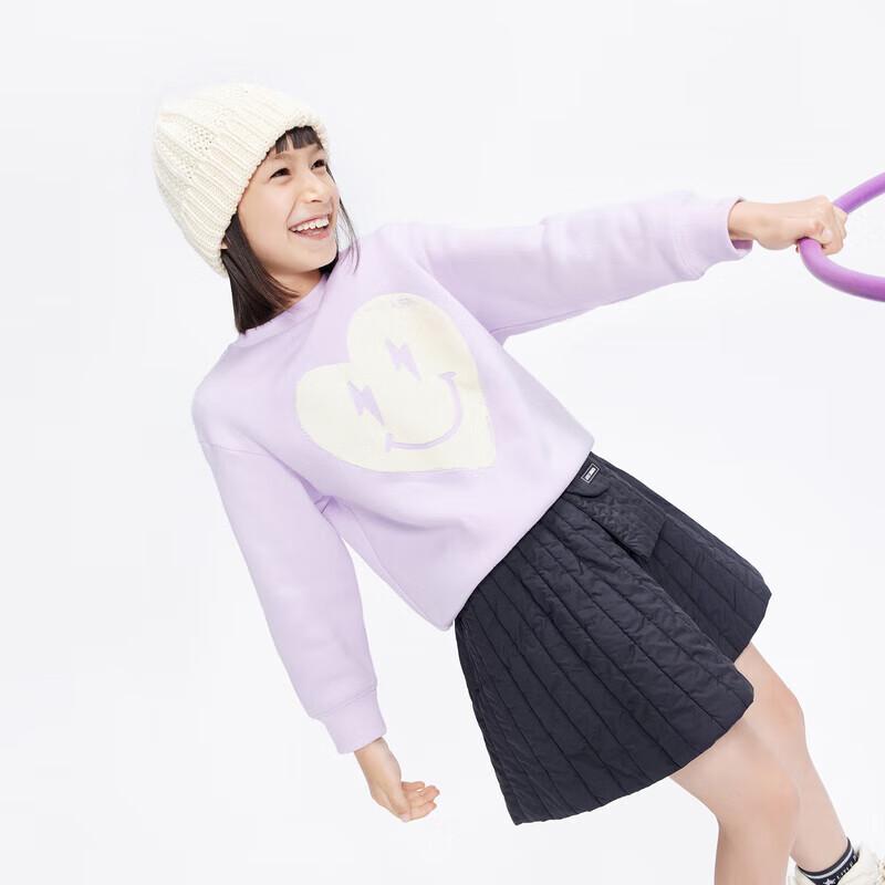 little MO&Co. Kids Plush-Lined New Year Sweatshirt 110