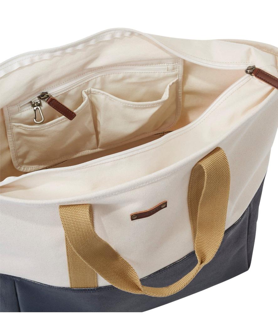 L.L.Bean Nor'easter Tote Bag, Regular, One Size Fits All, Dark BronzeCreamCanyon Khaki Multicolor, Product Number: 1000201049