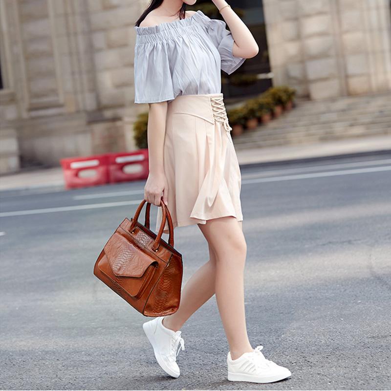 Mode PU Leder Serpentine Umhängetaschen Große Casual Tote Schlange Geprägte Haut Große Umhängetasche Messenger Bag Handtaschen Frauen Taschen mit Top-griff