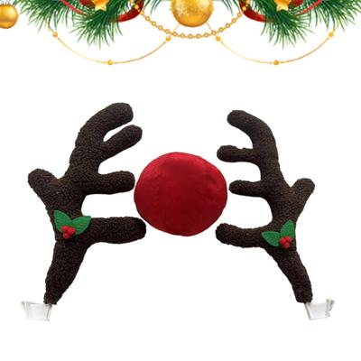 Christmas Car Reindeer Antlers Holiday Auto Exterior Decoration Exterior Accessories Reindeer Christmas Decoration Car Costume