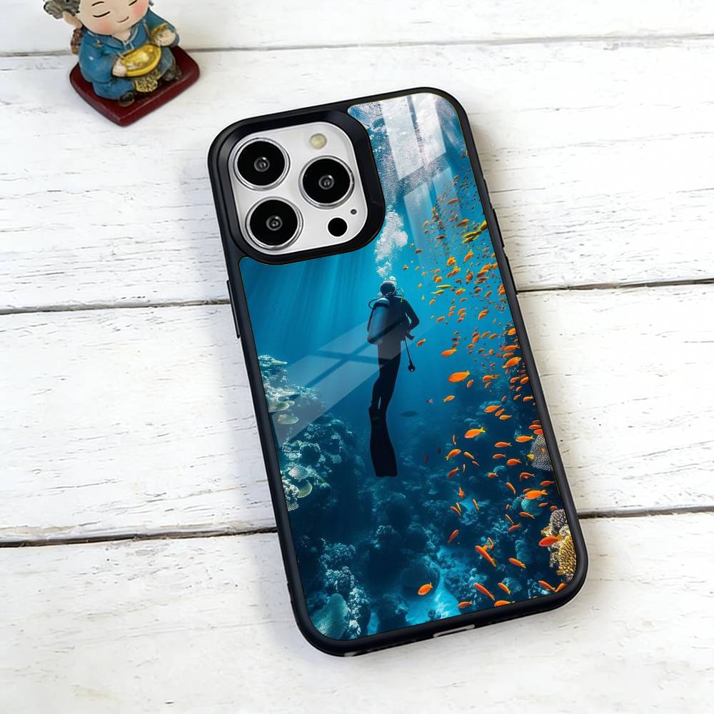 Scuba Diving Dive Phone Case For iPhone17,16,15,14,13,12,11 Plus,Pro Magnetic For Magsafe Wireless Charging