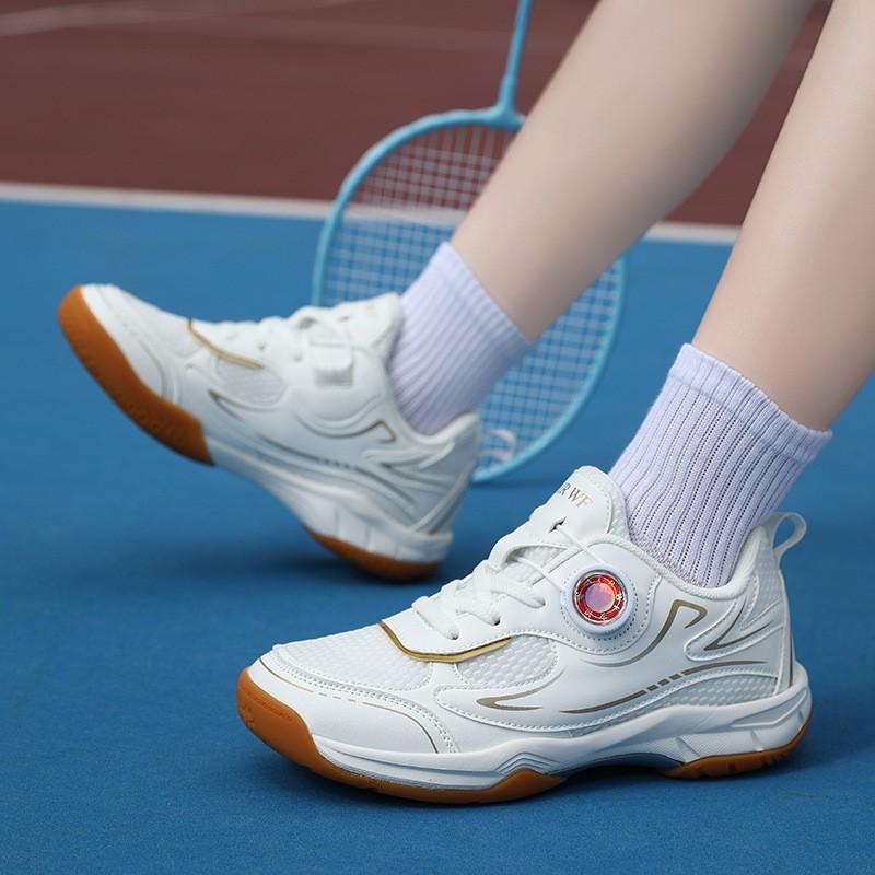 Kids Badminton Shoes Boys Girls Lightweight Cushioned Sports Sneakers Tennis Table Training