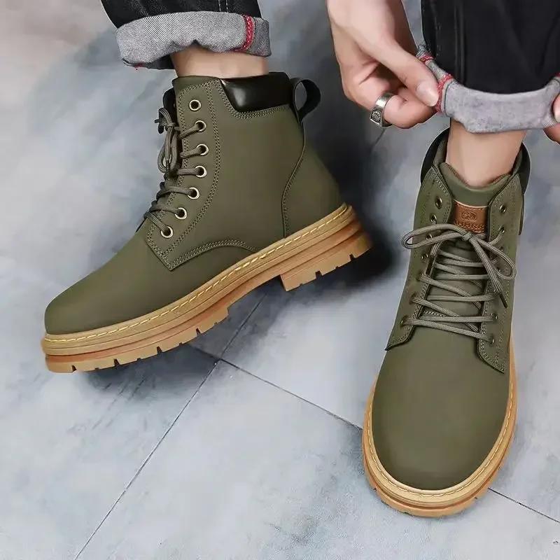 Non Slip Booties Boots for Men Ankle Trendy 2025 Man Shoes Short Barrel Fashion Hot Selling Designer Offer Sale Casual Offers