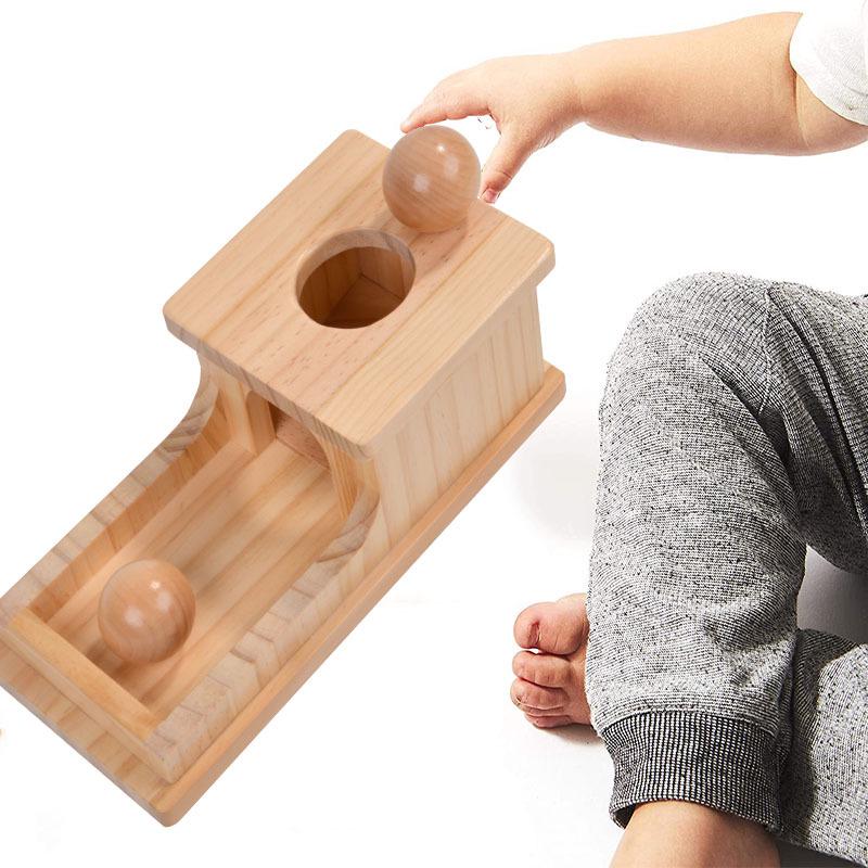 Montessori Wooden Building Blocks Box: Toddler Sensory Educational Toys
