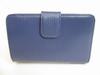 Authentic PRADA Saffiano Blue Leather Bifold Wallet Compact Wallet #8777  Open Box