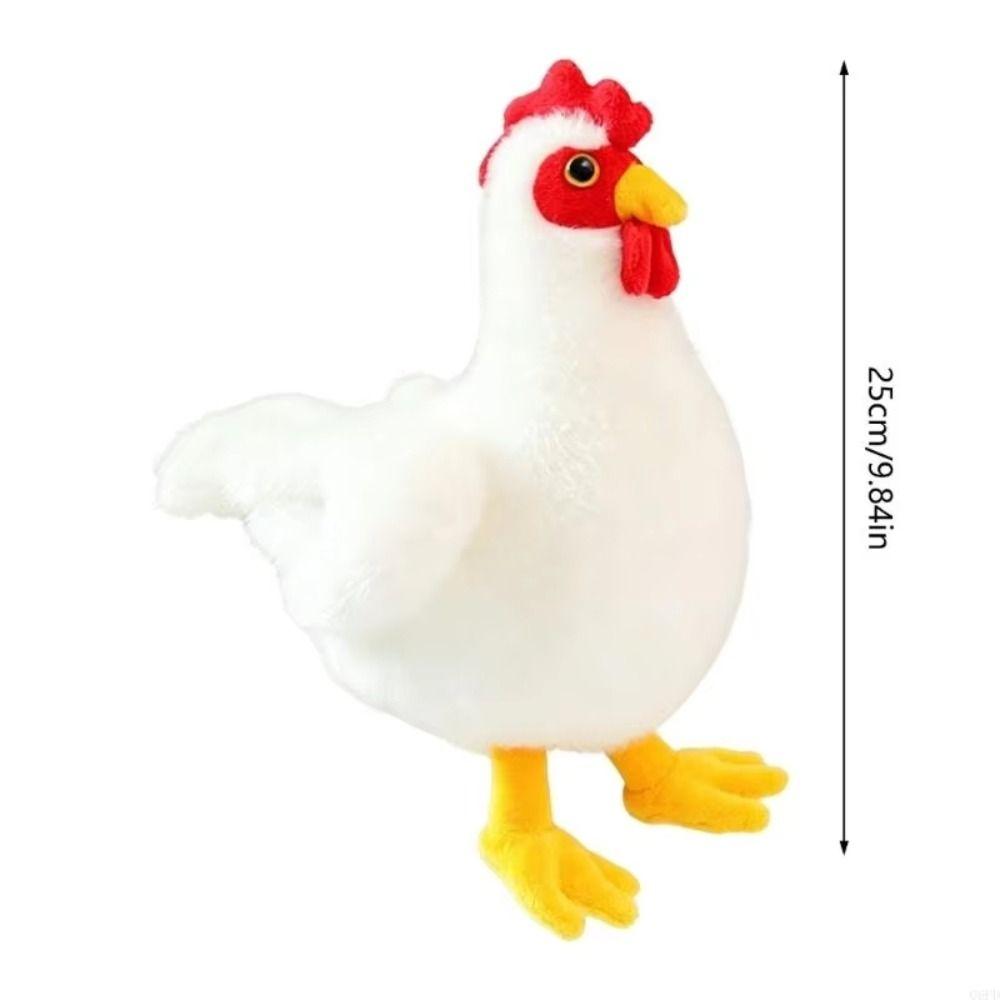 Realistic Looking Chicken Plush Pillow PP Cotton Filled Rooster Hen Plush Toy  Doll Toy
