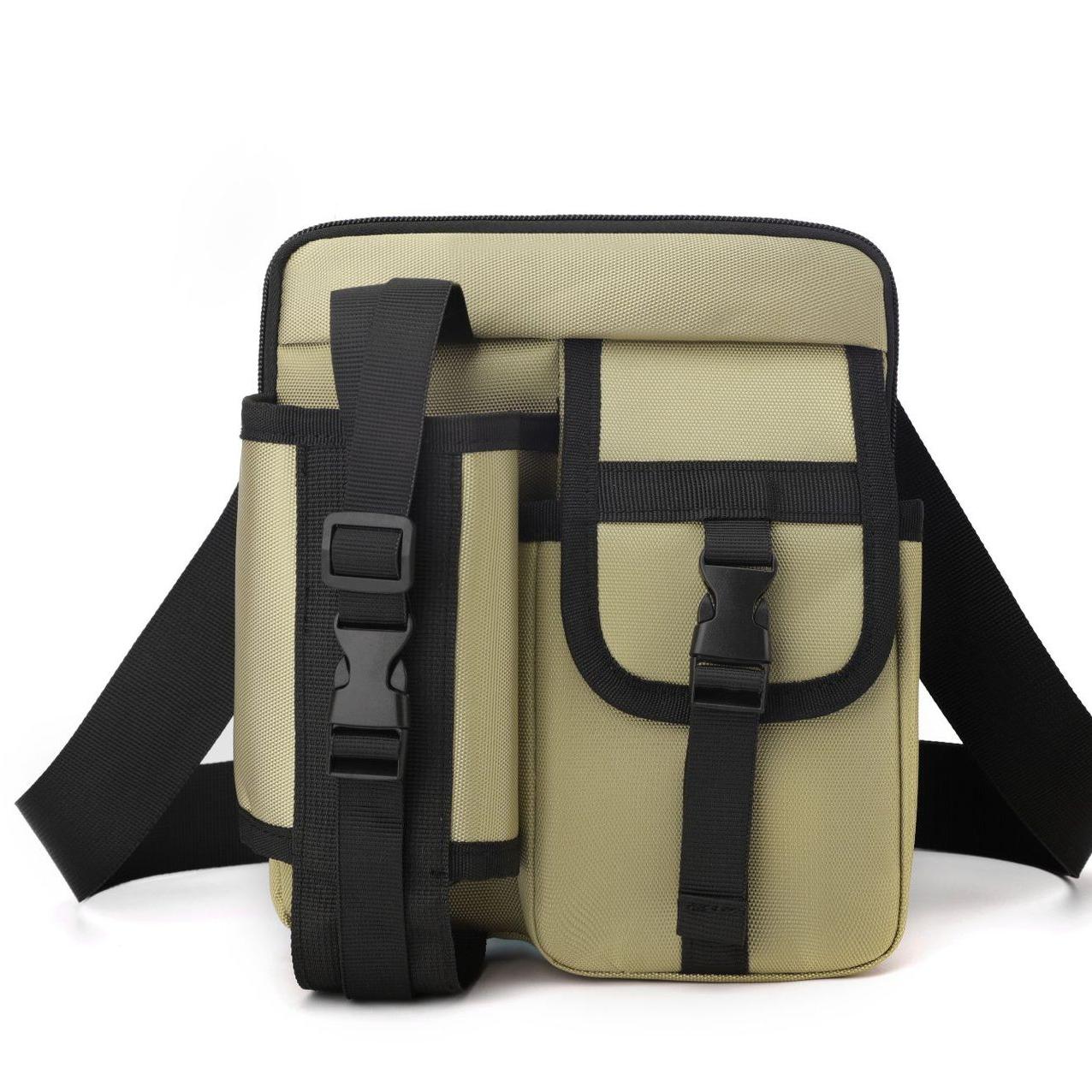 

Сумка на плечо для улицы, сумка на плечо для стакана воды, унисекс, модная и прочная, толстая сумка на плечо, оптовая продажа, водонепроницаемая 20x6x23cm хаки