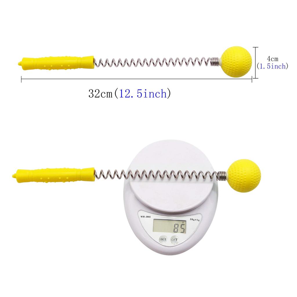 SinLoon Massager Ball Hammer Hammer Stick Manual Beat Golf Ball Massage Back Shoulder Massage Full Body Fatigue Pain Relief (2 Pack) (Yellow)