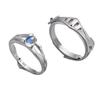 Princess Knight Couple Rings: Chinese Style Fossilized Tooth Design, Fashion Trend, Student Accessories, Non-fading Gift.