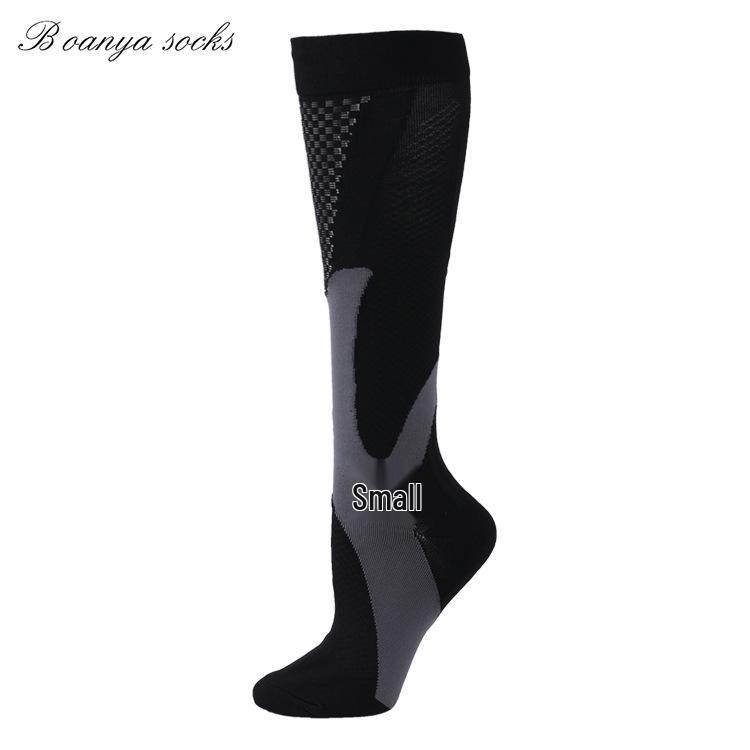 Unisex Sports Compression Calf Socks - Odor-Resistant, Sweat-Absorbent, Elastic Yoga & Running Socks