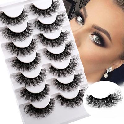 Neues Produkt, 7 Paar, hohe Nachahmung von Nerzhaar, falsche Wimpern, dicke Wimpern, gepfropfte Wimpern