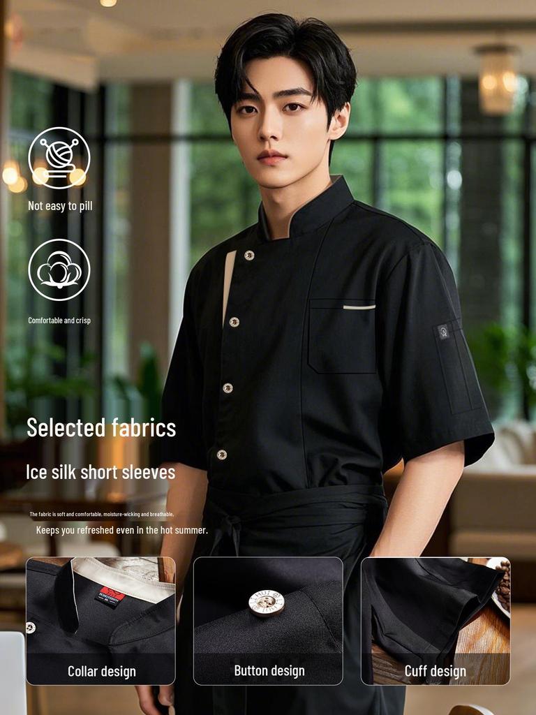 High-End Chef Short Sleeve Workwear for Kitchens, Restaurants, and Catering - Summer Special
