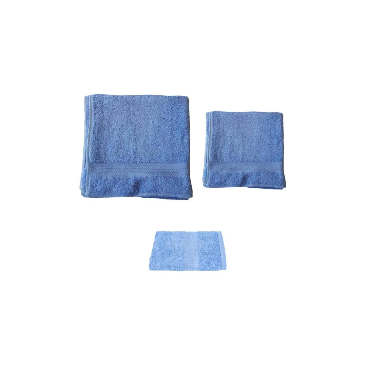 

3-piece Bath, Hand, Face And Shaving Beard Towels - Blue Soldier Towel Set - Military Supplies синий