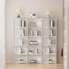 Raft pentru cărți cu mai multe straturi Dulap de depozitare cu asamblare ușoară pe podea Suport de prezentare minimalist pentru casă pentru ornamente și biblioteci deschise
