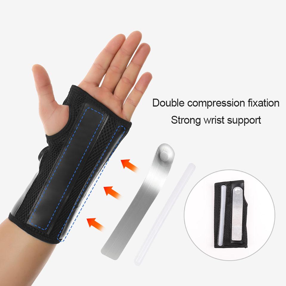 1Pcs Adjustable Knob Wrist Guard Removable Steel Plate Tendon Sheath Fixation Compression Protection Comfort Wrist Brace Unisex