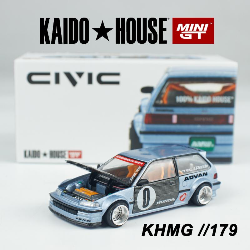 

Kaido House + MINIGT Honda Civic EF Kaido Roulette V1 Сплав Модель Машины 179
