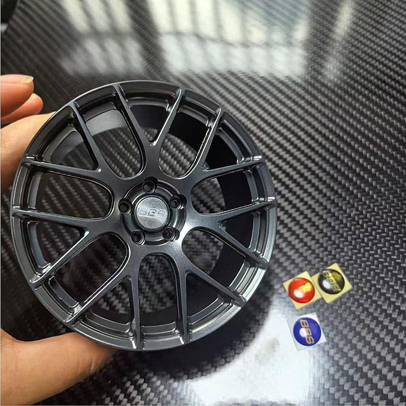 Metal Mini Road Wheel Rim, RAYs Aluminum Alloy Forged Refitting Wheel Model Modified Ornaments Desktop Display